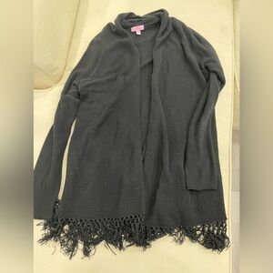 Lilly Pulitzer fringe long cardigan
